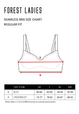 (1 PC) Forest Ladies Nylon Spandex Seamless Bra Selected Colours - FBD0010L