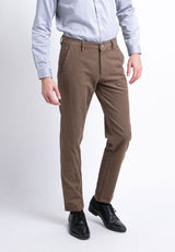 Alain delon Slim Fit Flat Front Cotton Pants - 12022001