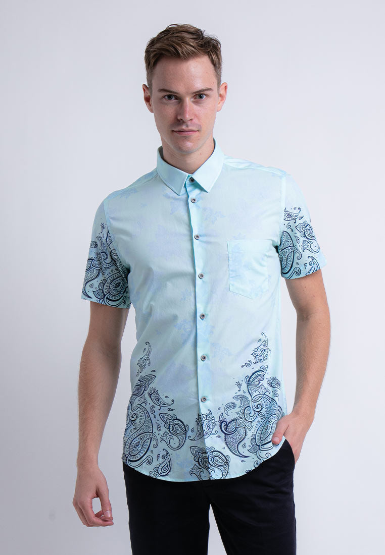 Alain Delon Short Sleeve Slim Fit Printed Batik - 14422010