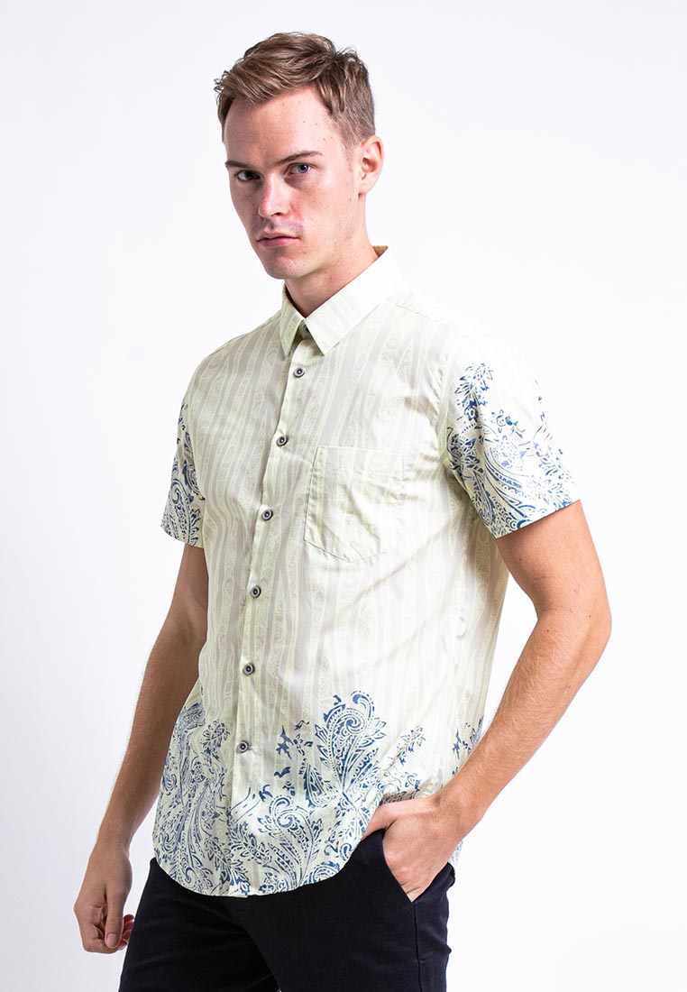 Alain Delon Short Sleeve Slim Fit Printed Batik - 14422012