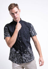 Alain Delon Short Sleeve Slim Fit Printed Batik - 14422012