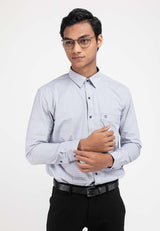 Long Sleeve Checked Business Shirt - 15119009