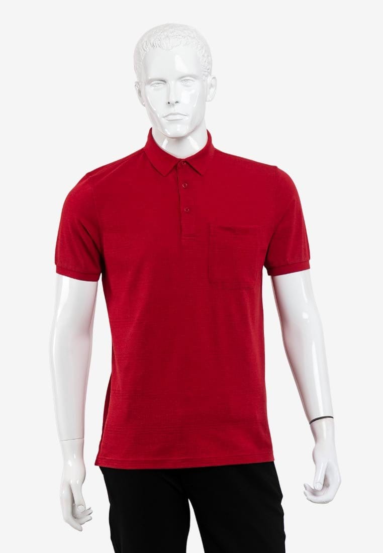 Short Sleeve Regular Fit Jacquard Solid Tee Shirt - 16319034
