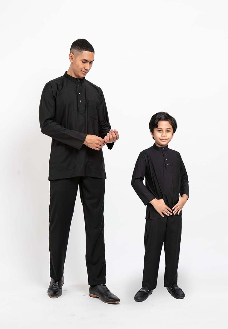 Alain Delon Slim Fit Baju Melayu Ayah & Anak Sedondon set - 19022001B &19022501B (2/2)