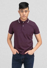 Two Tone Pique Slim Fit Polo Tipped Collar T-Shirt - 23196