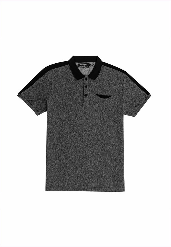 Forest Slim Fit Collar T Shirt Men Polo Tee | Baju T Shirt Lelaki - 23358