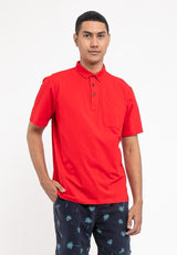 Cotton Spandex Regular Fit Polo Tee with Pocket - 23620
