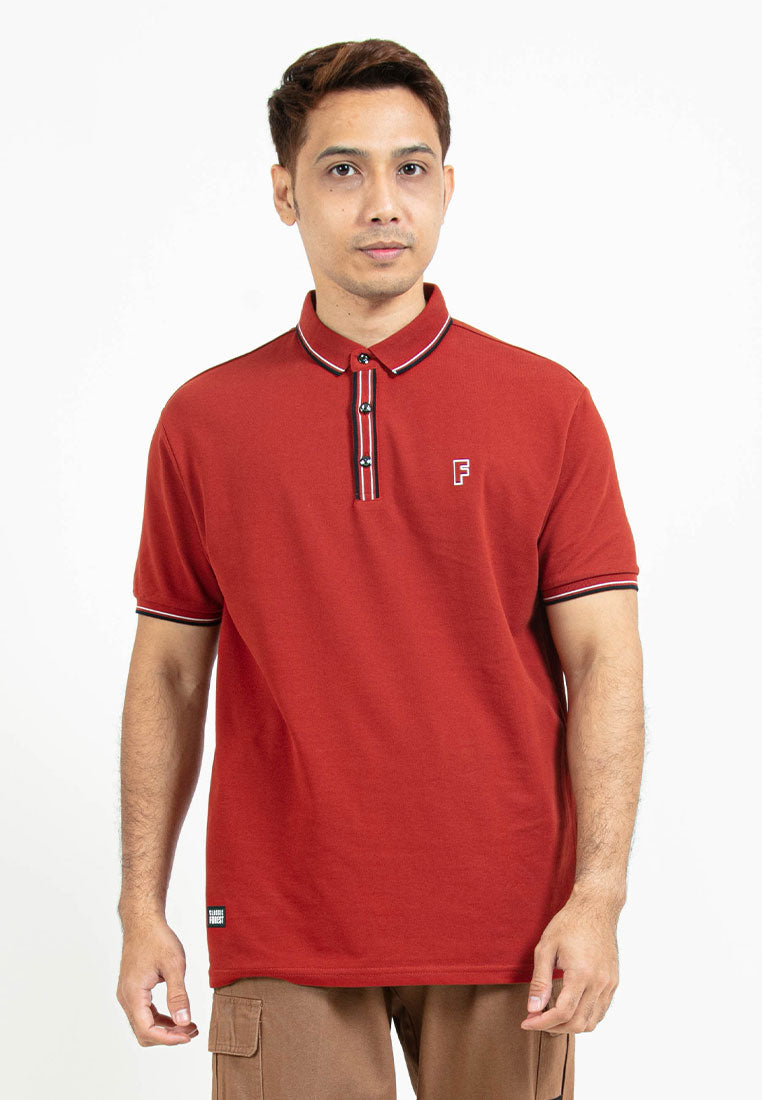 Forest Premium Weight Cotton Pique Slim Fit Polo T Shirt Men Collar Tee | Baju T Shirt Lelaki Polo - 23636 B