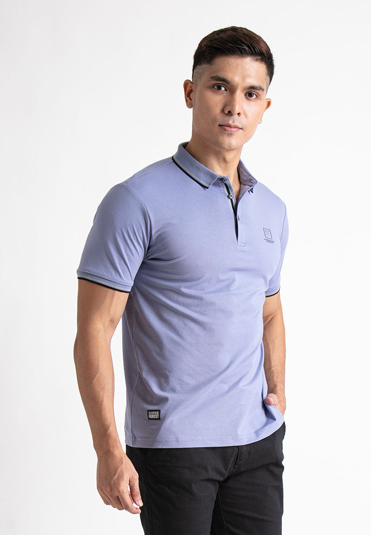 Forest Soft-Touch Silky Cotton Slim Fit Polo Tee Mercerized Knitted Polo Tee | Baju T Shirt Lelaki - 23749