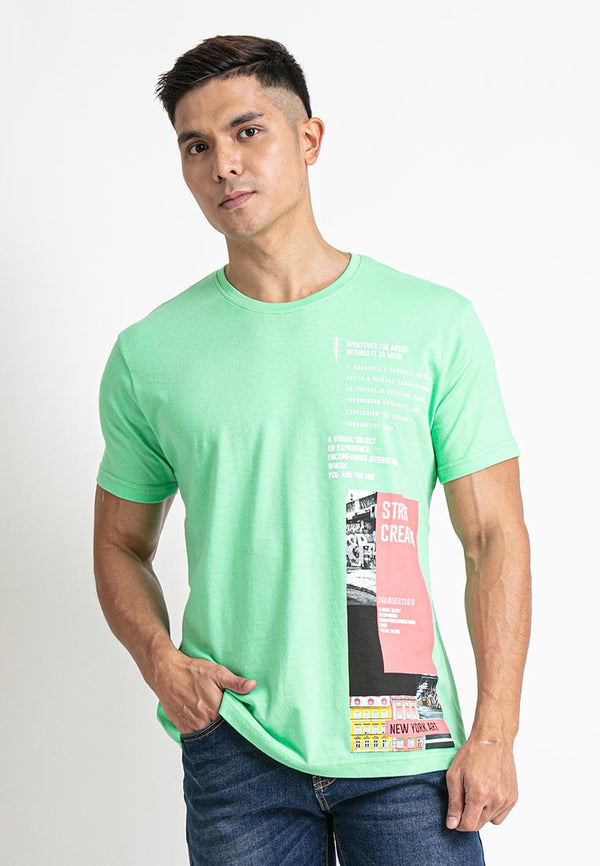 Forest 100% Cotton Printed T shirt Men Round Neck Tee | Baju T Shirt Lelaki - 23753