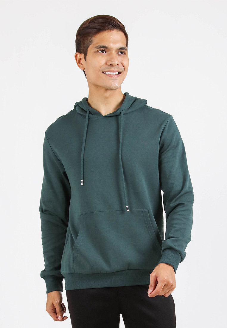 Forest Cotton Interlock 250GSM Premium Weight Cotton Reg Fit Hoodie Men Sweatshirt Jacket - 23770