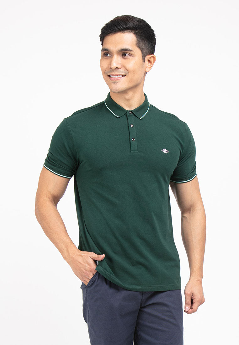 Forest Stretchable Polo T Shirt Men Slim Fit Collar Tee | Baju T Shirt Lelaki - 23792