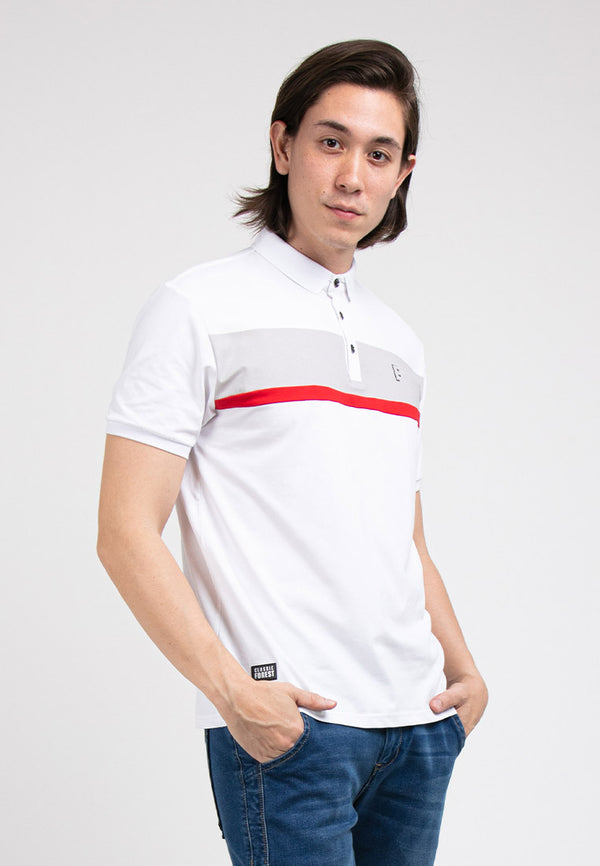 Forest Stretchable Polo T Shirt Men Slim Fit Collar Tee | Baju T Shirt Lelaki - 23793