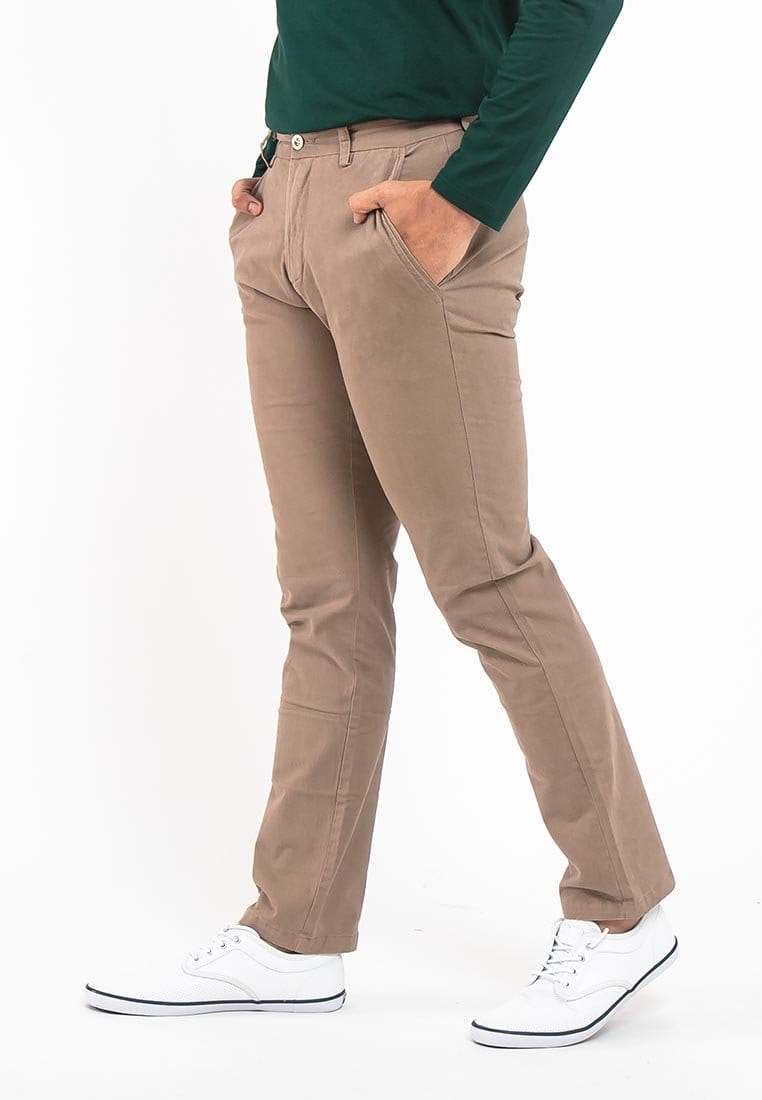 Cotton Twill Slim Fit Long Pants - 610151