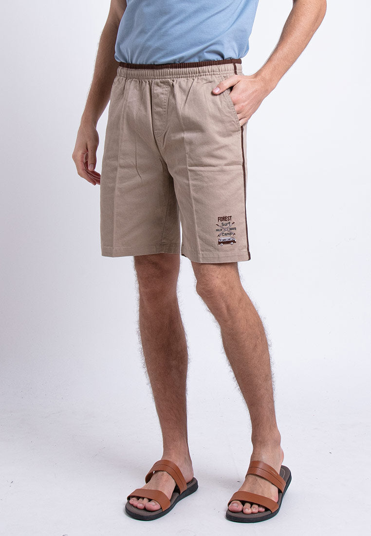 Forest 100% Cotton Twill Short Pants Men Woven Casual Shorts | Seluar Pendek Lelaki - 65827