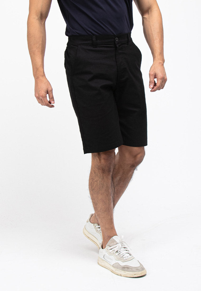 Forest Half Elastic Plain Bermuda Shorts Men Chino Casual Short Pants Men | Seluar Pendek Lelaki - 65842