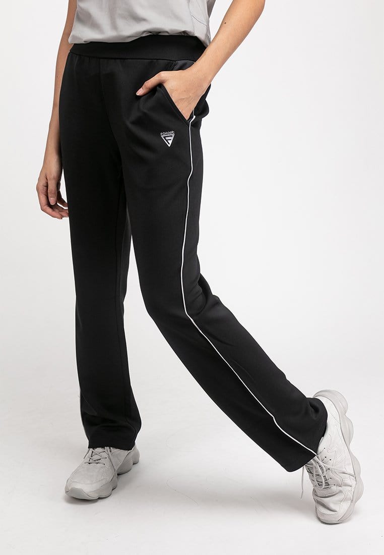 Ladies Straight Cut Plain Elastic Roman Long Pant - 810383