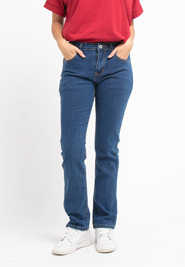 Forest Ladies Mid Waist Stretchable Slim Fit Jeans Women | Seluar Jeans Perempuan - 810475