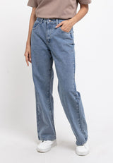 Forest Ladies Mid Rise Baggy Jeans | Seluar Jeans Perempuan - 810522