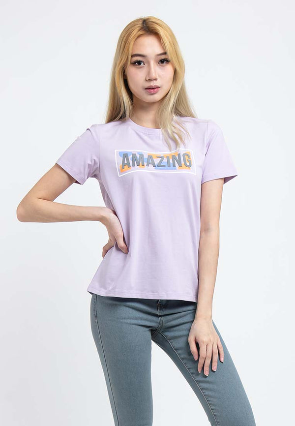 Ladies Premium Cotton Round Neck Tee - 822056