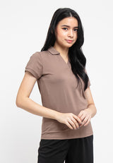 Ladies Premium Weight Cotton Regular Fit Polo Plain Tee - 822065