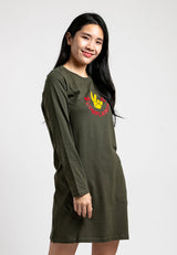 Forest Ladies Long Sleeve SJ Loose Fit Printed Tee - 822144