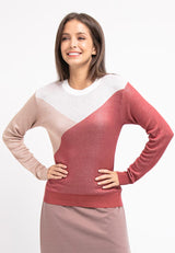 Forest Ladies Stretchable Round Neck Long Sleeves Knit Tee | Baju Perempuan - 822243