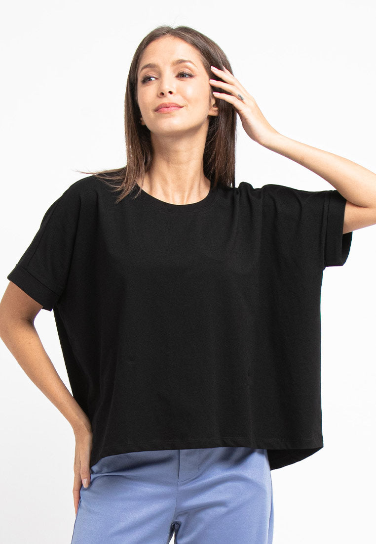 Forest Ladies Premium Cotton Oversized Round Neck Tee | Baju T Shirt Perempuan - 822314