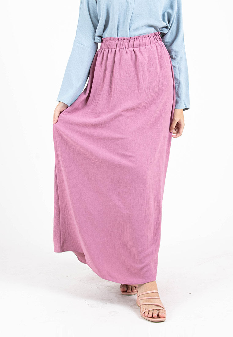 Forest Ladies Woven Paperbag Waist Long Flare Skirt Women Skirt | Skirt Perempuan - 880005