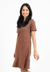 Forest Ladies Short Sleeve Cotton Terry Blouse Women Dress - 885010