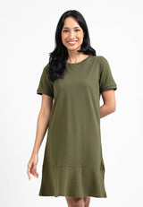 Forest Ladies Short Sleeve Cotton Terry Blouse Women Dress - 885010