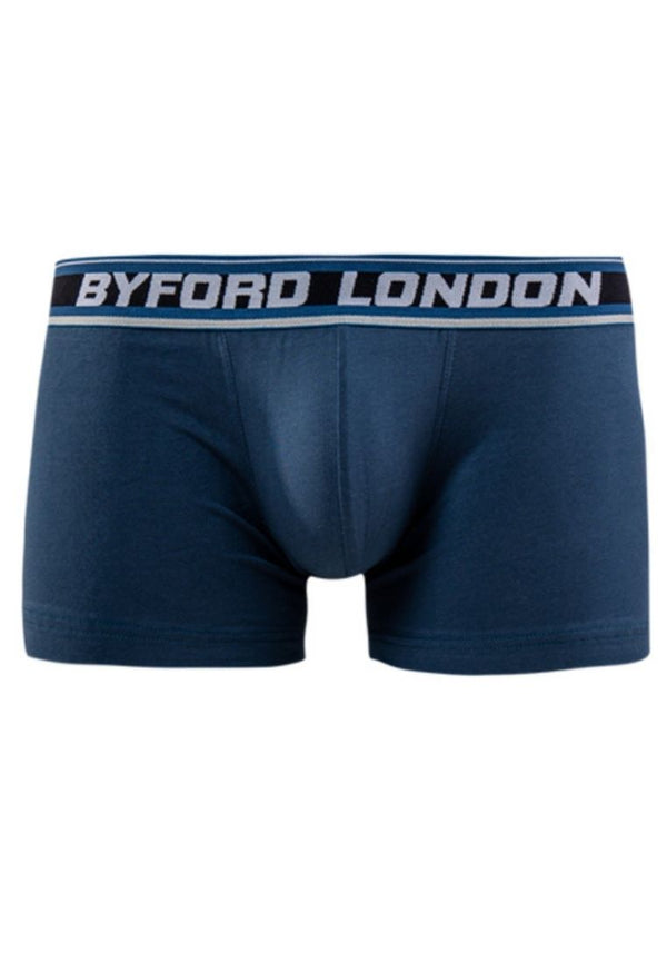 (2 Pcs) Byford Men Trunk Cotton Spandex Men Underwear Assorted Colours - BUB597S