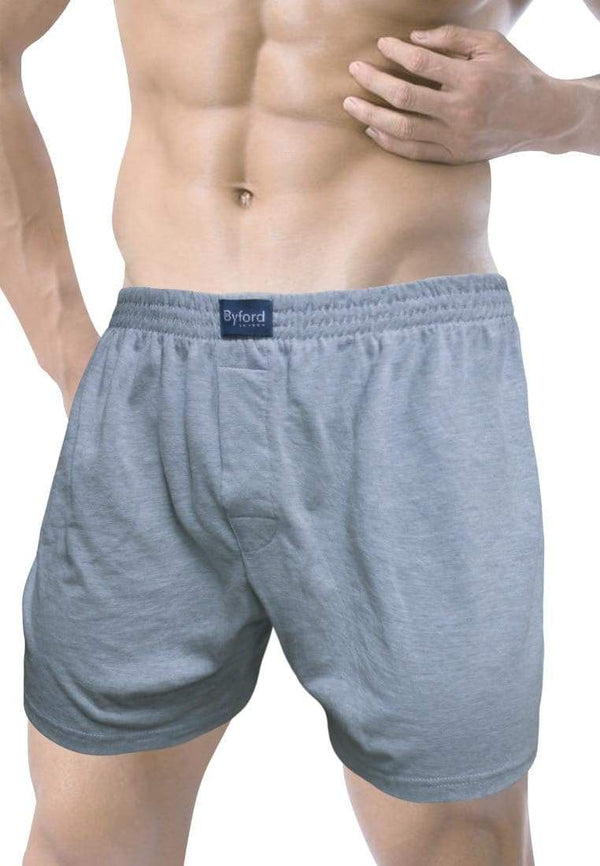 [Plus Size] Byford Underwear 100% Cotton Knit Boxers ( 2 Pieces ) Assorted Colours - BUD5098X