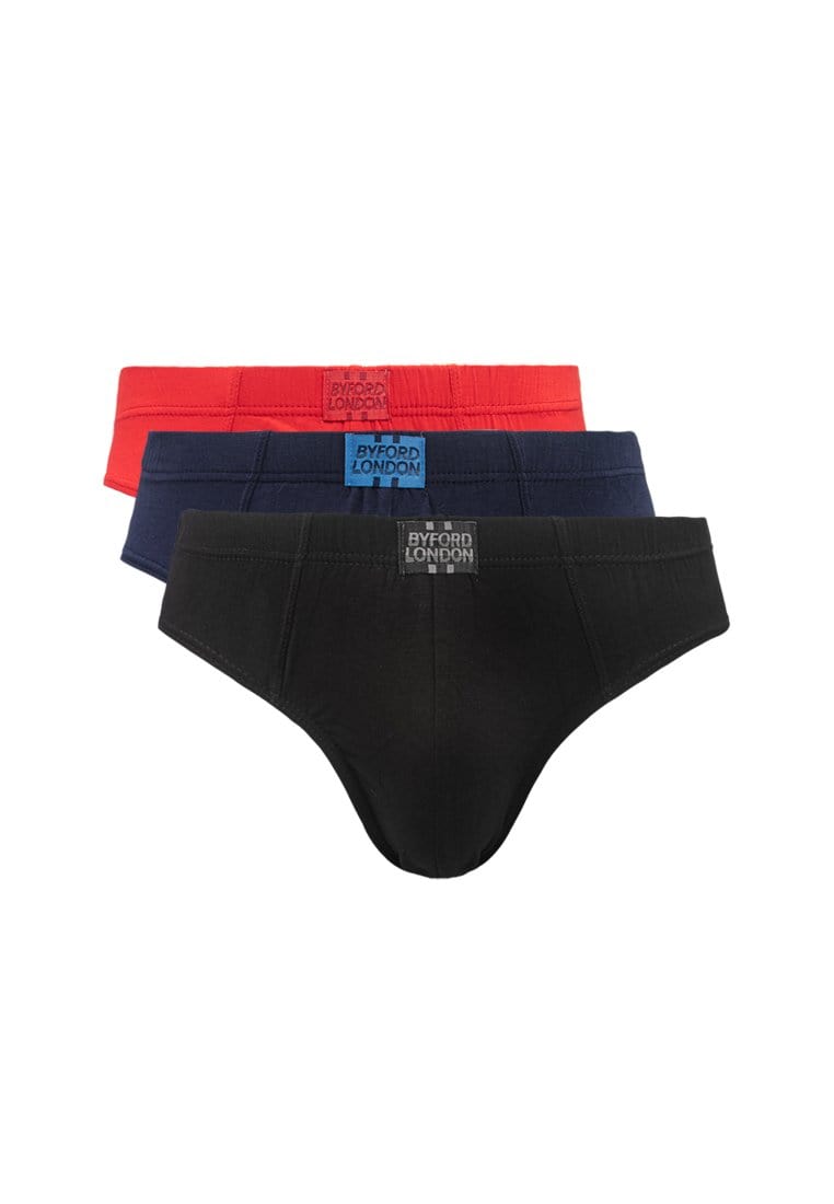 Bamboo Spandex Mini Brief ( 3 Pieces ) Assorted Colours - BUD5186M