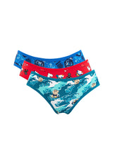 ( 3 Pieces ) Forest X Shinchan 30th Anniversary Microfiber Spandex Mini Panties Assorted Colours - CLD0013M