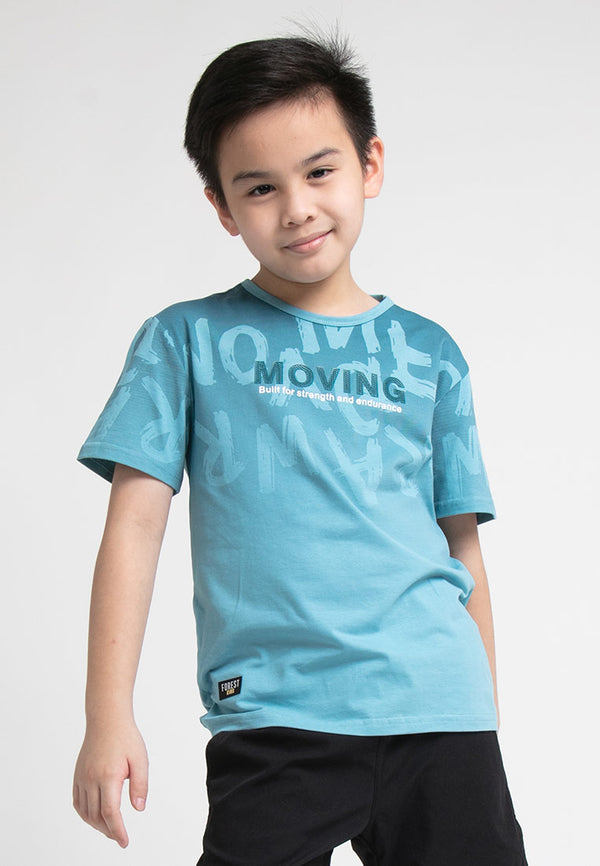 Forest Kids Gradient Effects Stretchable Round Neck Tee | Baju T Shirt Budak - FK20132