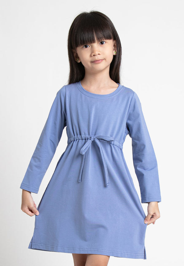 Forest Kids Girl Long Sleeve Dress | Baju Budak Perempuan Lengan Panjang - FK885004