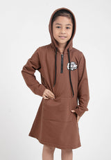 Forest Kids Girl Cotton Terry Long Sleeve Kids Hoodie Dress | Hoodie Dress Budak Lengan Panjang - FK885030