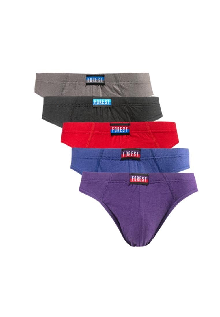 Underwear 100% Cotton Mini Briefs ( 5 Pieces ) Assorted Colours - FUD0071M