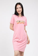 Forest x Disney Mickey Embroidered Round Neck Casual Women Dress | Baju Perempuan - FW885008