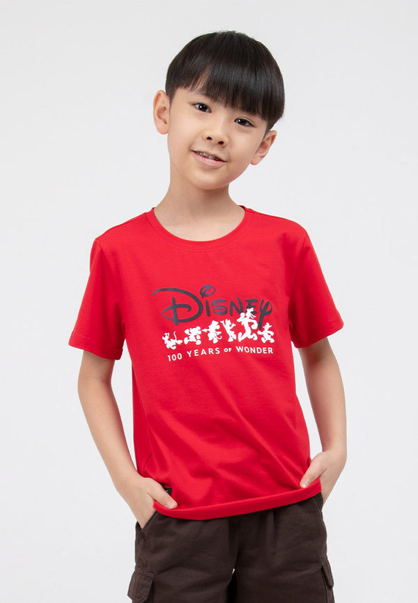 Forest X Disney 100 Year of Wonder Round Neck Tee Family Tee Kids | Baju T Shirt Budak - FWK20058