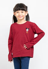 Forest X Disney Girl Printed Long Sleeve Kids Tee | Baju Budak Perempuan - FWK82003