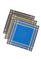 100% Cotton Handkerchiefs ( 3 Pieces ) Assorted Colours - HSF02