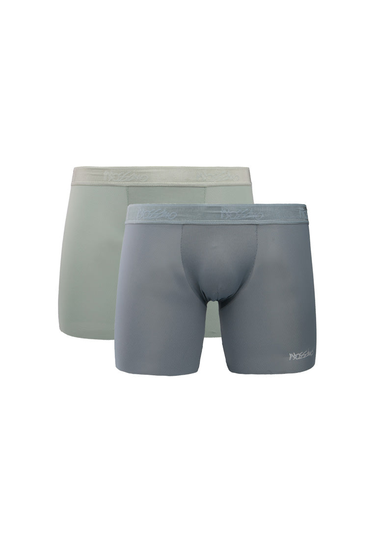 (2 Pcs) Mossimo Microfibre Spandex Boxer Brief Assorted Colour - MUB1030BB