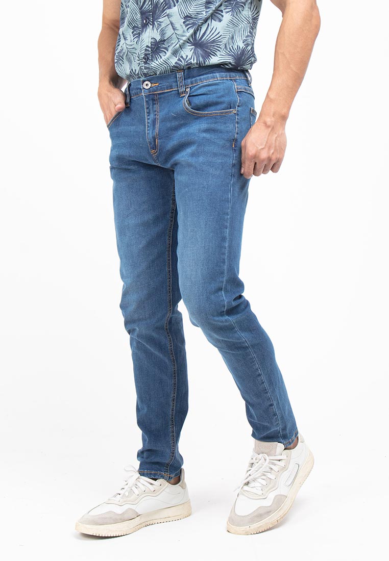 Forest Plus Size Elastic Waist Stretchable Slim Fit Jeans Men Denim Jeans | Seluar Jeans Lelaki Slim Fit - PL610208