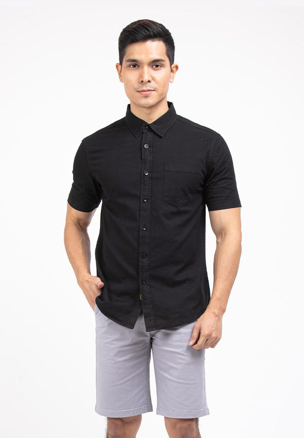 Forest Plus Size Cotton Woven Casual Plain Men Shirt | Plus Size Baju Kemeja Lelaki Saiz Besar - PL621234