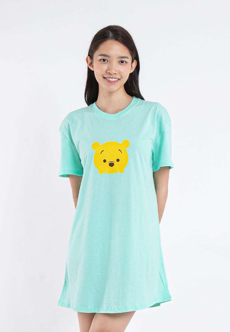 ( 1 Piece ) Forest x Disney Ladies 100% Cotton Sleep Dress Pyjamas Selected Colours - WPD0007