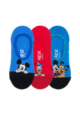 Forest x Disney Cotton No Show Socks ( 3 Pair ) Assorted Colours - WSF0007T