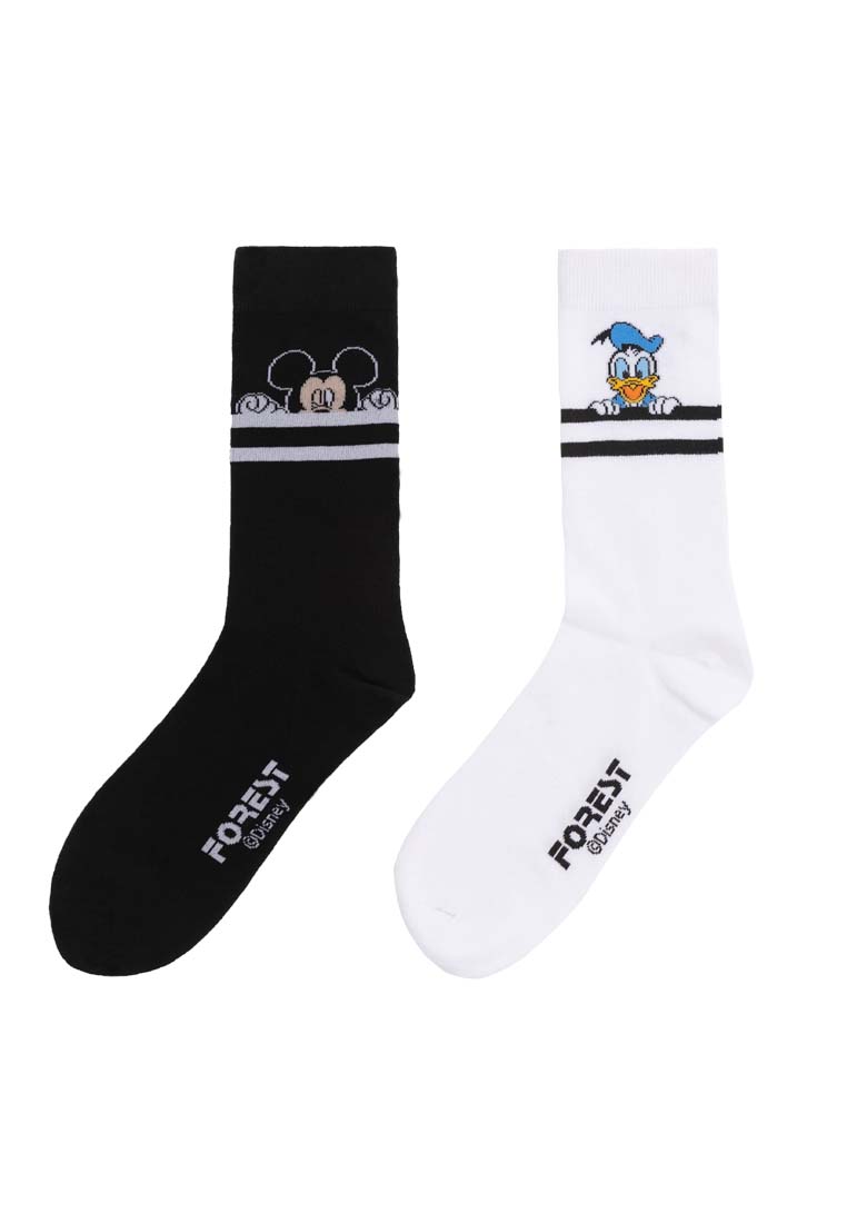 Forest x Disney Cotton Sport Ankle Socks ( 2 Pair ) Assorted Colours - WSF0015T