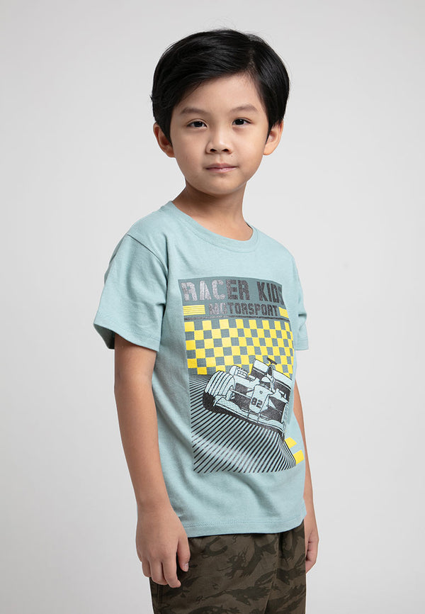 Forest Kids Premium Cotton Interlock T Shirt Boys Graphic Round Neck Tee | Baju T Shirt Budak Lelaki - FK20117
